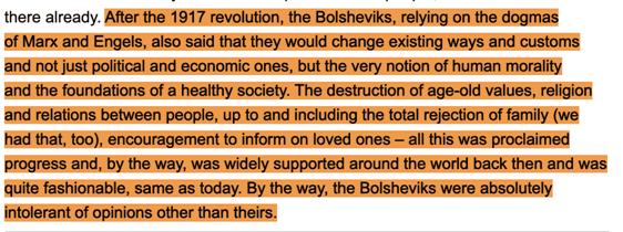 Tại cuộc họp thường nin kha 18 của Cu lạc bộ Thảo luận Quốc tế Valdai, ng Putin đưa ra nhận định về gio điều của Marx v Engels. (Ảnh chụp mn hnh)