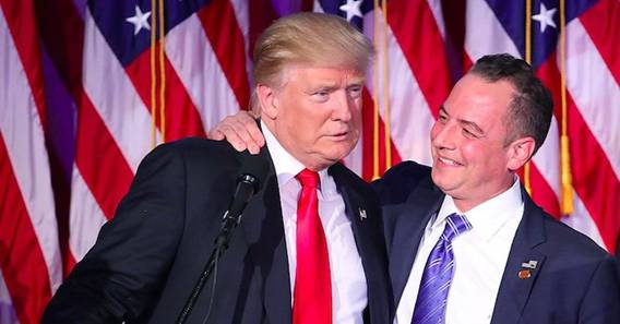 Tổng thống Mỹ Donald Trump v cựu Chnh văn phng Nh Trắng Reince Priebus (Ảnh: Getty)
