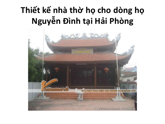 Thiết kế nh thờ họ cho dng họ nguyễn đnh tại hải phng