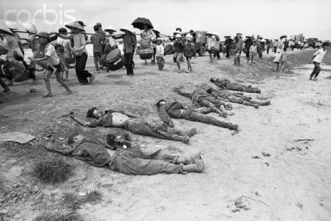 Dead Soldiers on Side of Road
